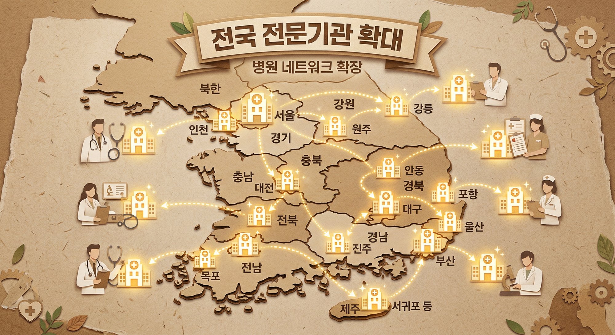 전국 전문기관 확대 — 병원 네트워크 확장